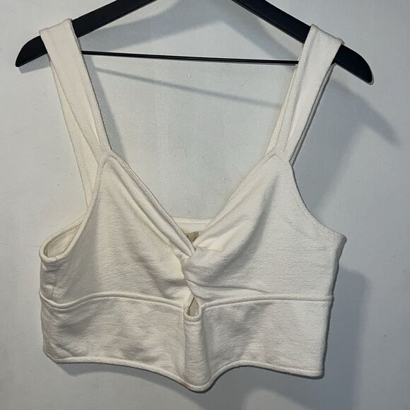 MADEWELL Lighthouse New Knot Front Cutout Cropped Tank Top-XXL - Picture 2 of 6